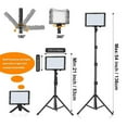 thumbnail image 5 of 2-piece Set LED Video Light Photography Lighting Kit Studio Panel Key Lights for Video Recording, 4 Color Filters Dimmable, Adjustable Tripod Stand, USB Fill Light, 5 of 8