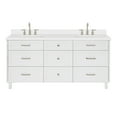 thumbnail image 6 of ARIEL Monroe 73 Inch Double Rectangle Sink Bathroom Vanity With Pure White Quartz Countertop 1.5 Inch Edge In White, 6 of 8