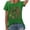 Green, variant on HOWPAY Womens Summer Tops Crew Neck Short Sleeve Tees Loose Fit Baggy Floral Print T Shirts Comfy Oversized Vintage Y2K Streetwear Beige L