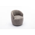 thumbnail image 4 of Jopath Swivel Accent Armchair, Barrel Chair With Black Powder Coating Metal Ring Chenille Fabric Accent Chair for Living Room Bedroom Reading Waitingroom Gray, 4 of 9