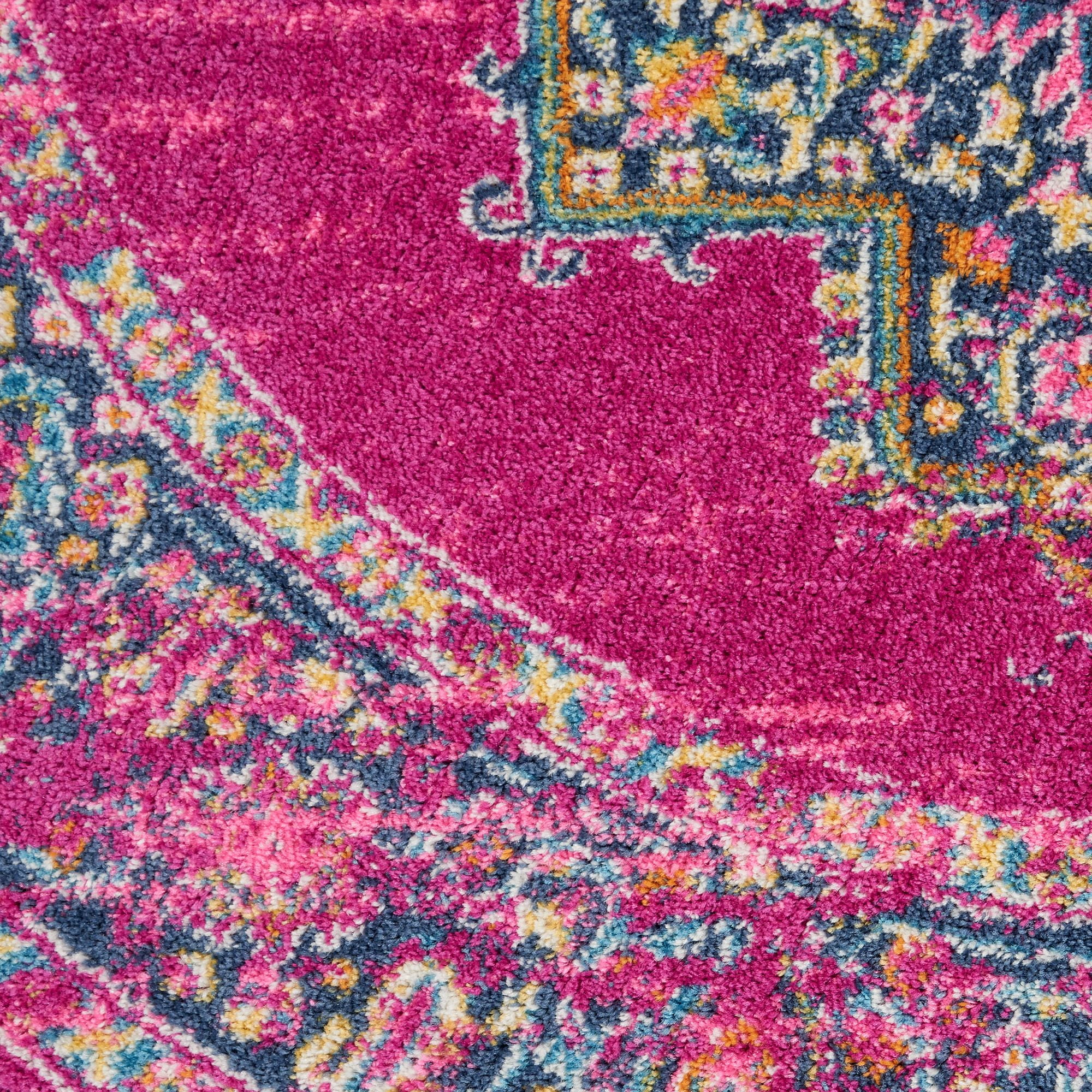 Nourison Passion Persian Fuchsia 8' x ROUND Area Rug, (8 Round)
