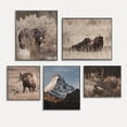 thumbnail image 4 of Fotografía de invierno Vida salvaje Oso pardo Alce Lobo Bosque Arroyo nevado Póster Pinturas en lienzo Arte de pared Imágenes Decoración del hogar, 4 of 5