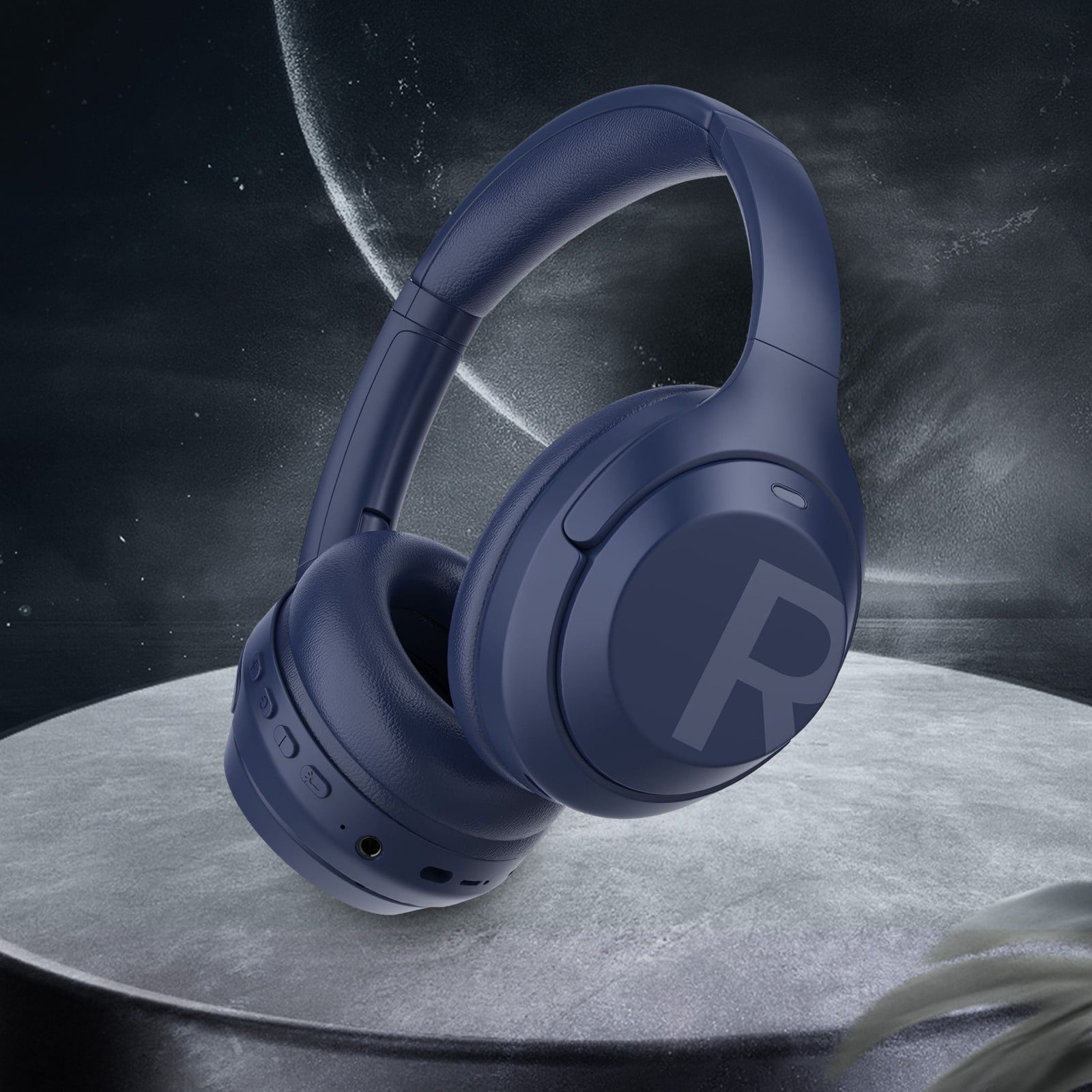 Oggfader Wireless Earbuds Bluetooth Earphone Wireless Headphones Stereo Foldable Sport Earphone Microphone Headset Handfree Blue