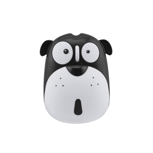 Cute Wireless Mouse Cartoon Dog 2.4GHz Rechargeable Cordless Mouse with Nano USB Receiver Children Mice Kids Gaming Mouse for NotebookLaptopPCDesktop (black)