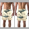 thumbnail image 3 of luoweisi Men's Beach Shorts Quick Dry Swim Trunks with Mesh Lining Whale L, 3 of 5