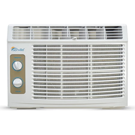Senville 5000 BTU Window Air Conditioner for Single Room, Energy Efficient, 150 Sq Ft, White
