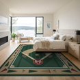 thumbnail image 3 of ODIKA Green Baseball Field Design Featuring Diamond Shape And Border Flags Low Profile Flatwoven for Great Room, Indoor Open Concept, Large Living, 3 of 7