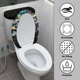 thumbnail image 4 of HELLHERO Starry Sky Flowers Toilet Seat Covers, Machine Washable Polyester Fabric Toilet Lid Covers Set, 17"x21", 4 of 8