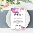 thumbnail image 2 of Koyal Wholesale Ombre Pink Purple Watercolor Wedding Thank You Place Setting Cards for Table Reception, Family, 56-Pack, 2 of 5