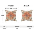 thumbnail image 2 of Boho Pillow Covers 18x18 Set of 2, Ethnic Design Decorative Throw Pillows Linen Burnt Orange Blue Carpet Pattern Farmhouse Cushion Pillow Covers for Sofa Couch Outdoor Decor, 2 of 7