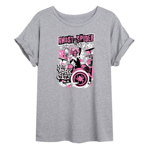 Marvel - Ghost Spider Punk Band Relaxed Fit T-Shirt