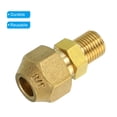 thumbnail image 4 of Uxcell G1/4 Male x 3/8" Male Brass Flare Tube Fitting Pipe Hose Fitting Adapter Connector, 4 of 6