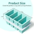thumbnail image 6 of TINANA Silicone Freezer Tray with Lid 2 Pack, 1 Cup Freezing Food Molds, Make Perfect Soups, Extra Large Ice Cubes for Meal Prep, Sauces, Soups, Stews, Broths, Oven and Dishwasher Safe-Aqua, 6 of 7