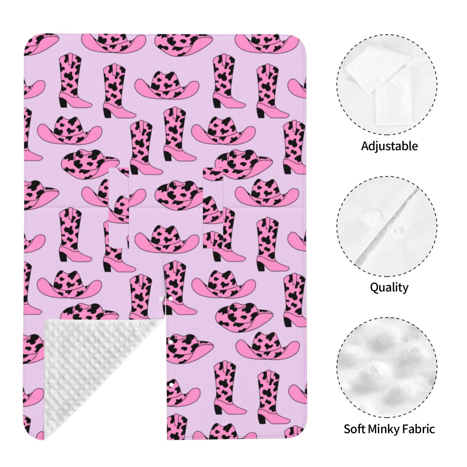 Car Seat Cover Baby - western cow pink cowboy boots hat Breathable Infant Car Seat Cover for Baby Carseat, Lightweight Comfort Baby Essentials Must Haves Newborn Stuff for Girl Boy