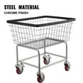 thumbnail image 4 of BENTISM Wire Laundry Cart Wire Laundry Basket 2.2 Bushel Heavy Duty w/ 5'' Wheels, 4 of 9