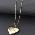 thumbnail image 3 of Collar con foto de corazón abierto, medallón, dijes, recuerdo Oro, 3 of 9