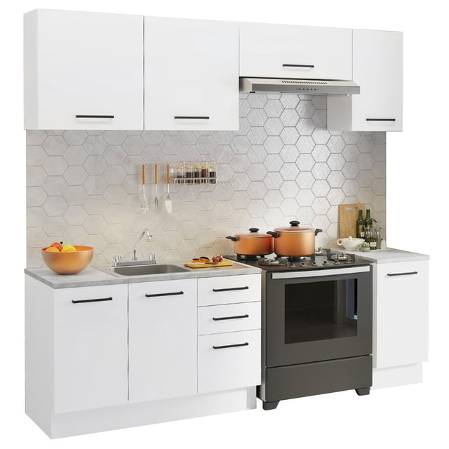 Cocina Integral Modular Luna Madesa 240cm con Acessorios 01