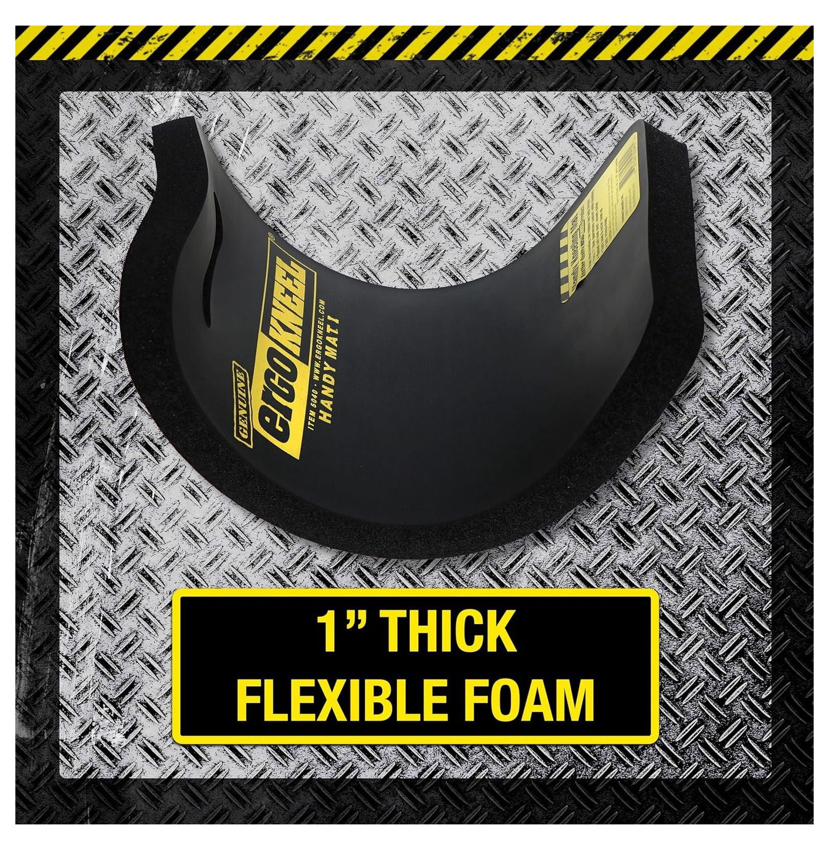 Foam Kneeling Pad – Extra Thick 1” Kneeling Mat 8” x 16” | Working Pad for Knees & Back | Heavy-Duty Anti-Fatigue Knee Cushion | Portable Industrial Kneeling Pad, Garden Mat