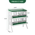 thumbnail image 2 of 6 Compartment Chicken Nesting Box, Nesting Boxes for Chickens, Metal Chicken Laying Boxes with Perch, Secure Lid, Versatile Wall Mount or Free Standing for Hens, 2 of 9
