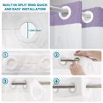 thumbnail image 5 of No Hook Shower Curtain, Pure Lavender Purple Shower Curtains for Bathroom with See Through Top Window, Modern Solid Color Minimalist Art Waterproof & Washable Bath Curtain Standard 72"x72", 5 of 9