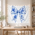 thumbnail image 5 of Blue Floral Ribbon Bow Tapestry, 5 of 7