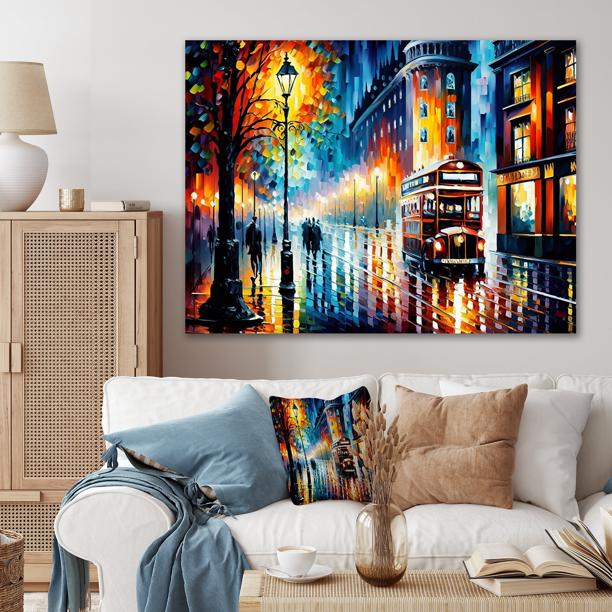 Designart Colorful City In London I Canvas Wall Art