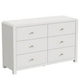 thumbnail image 6 of May in Color Modern 6-Drawer Chest of Drawers, with Rounded Corners, White, 47 in, 6 of 9