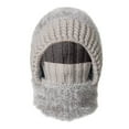 thumbnail image 2 of 3 in 1 Beanie Hat for Woman Polyester Cotton Blend Knit Scarf Hat Warm Autumn Winter Cold Proof Winter Hat, 2 of 6