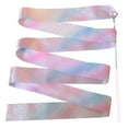 thumbnail image 1 of 2m Flashing Star Gym Ribbons Dance Ribbon Rhythmic Art Gymnastics Ballet Streamer Twirling Rod Rain, 1 of 5