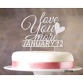 thumbnail image 1 of Love You More Wedding Cake Topper Personalized White Cake Topper Cake Decorations Color Option Available 6-7 Inches Wide, 1 of 1