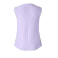 thumbnail image 5 of KIHOUT Summer Tops for Women, Women's Fashion Solid Sleevesless Blouse V Neck Casual Tops (Purple XL), 5 of 6