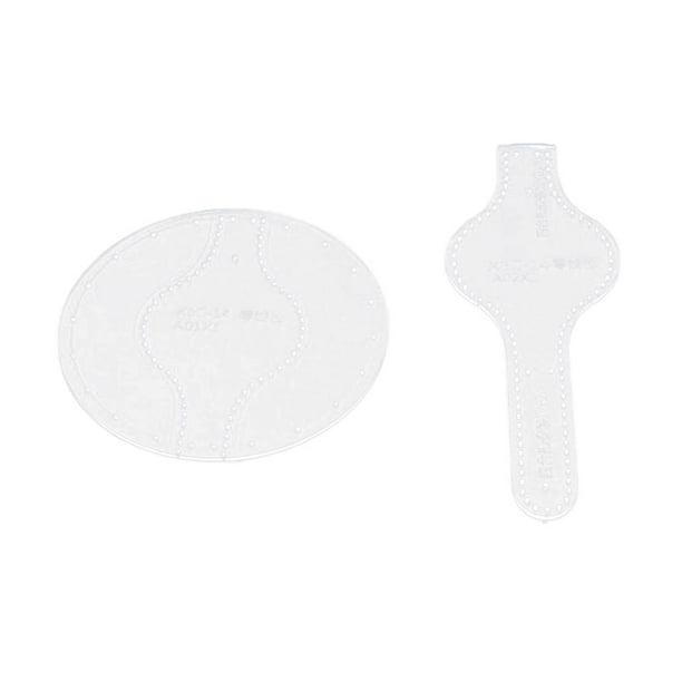 Plantilla de bricolaje de cuatro para mini , monedero, estuche de material cuero, conjunto de herramientas para manualidades elipse