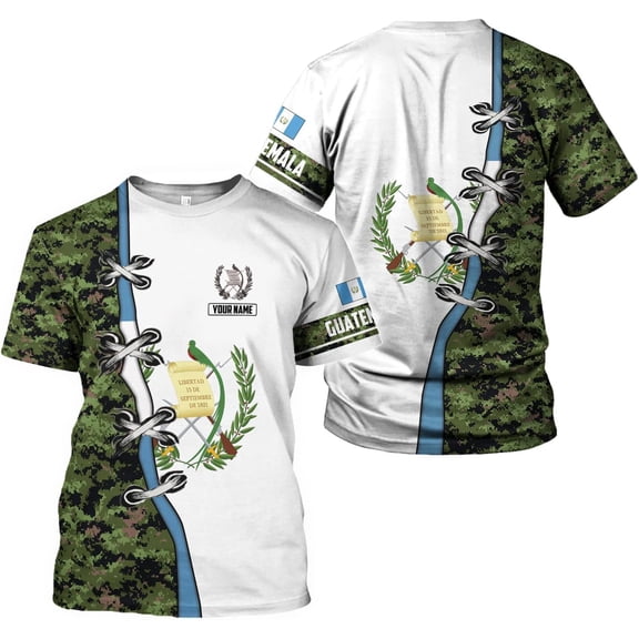 Personalized Name Guatemala Shirt Guatemala Jersey Guatemalan Pride T-Shirt Guatemala 3D Shirts Gift for Men Women (S)
