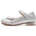 thumbnail image 5 of kkdom Girls Mary Jane Dress Shoes Ballet Flats for Girl Wedding Party School Shoes Silver Size 2 Little Kid, 5 of 6