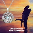 thumbnail image 6 of Coachuhhar Pentagram Necklace 925 Sterling Silver Moon Pentacle Pendant Celtic Knot Pagan Witchy Wiccan Amulet Jewelry Gifts for Women, 6 of 7