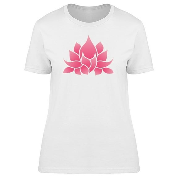 Lovely Pink Lotus Flower Doodle Tee Women's -Image by Shutterstock