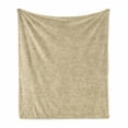 thumbnail image 1 of Beige Soft Flannel Fleece Throw Blanket, Unusual Swirled Floral Patterns Style Motifs in Boho Design Print, Cozy Plush for Indoor and Outdoor Use, 50" x 70", Beige, by Ambesonne, 1 of 5