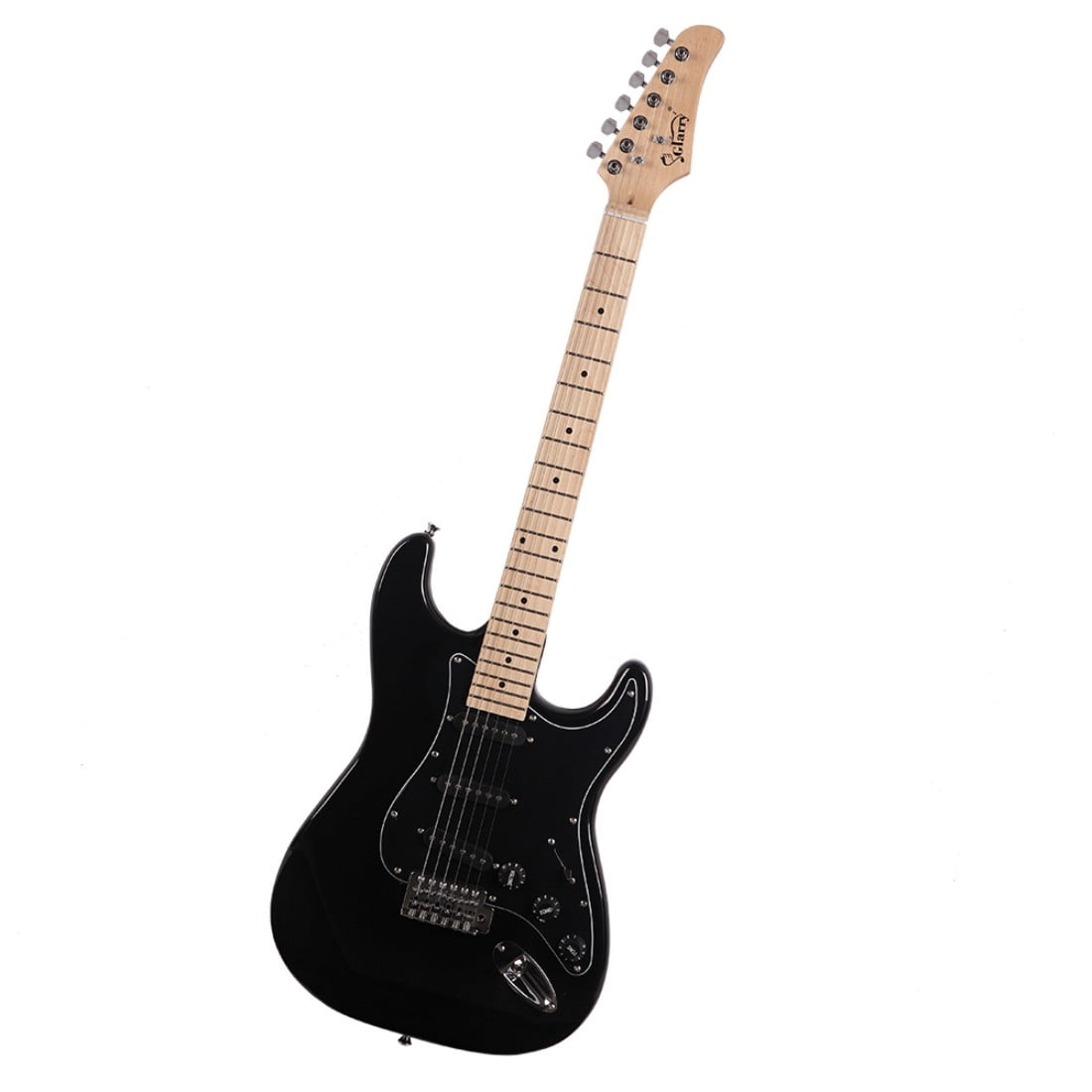 6 String Electric Guitar Kit with 20W Amp, Portable Gig Bag, Adjustable Shoulder Strap, Replacement String, Pickguard, Spanner Tool (Black)