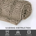 thumbnail image 5 of NICETOWN Bathroom Rug, Extra Soft Thick Absorbent Fluffy Chenille Bathroom Rug Mat, Large Size, Non Slip Bathroom Floor Mat Machine Washable Plush Rug for Bedroom (Taupe Brown, 60"x24"), 5 of 6