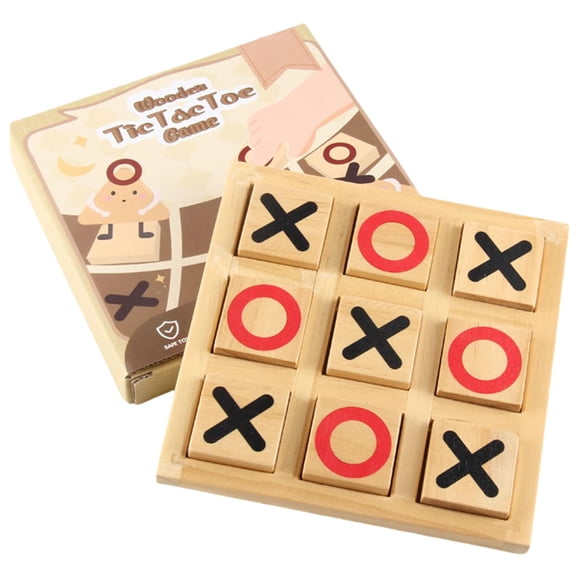 Tabla de viaje Tic Tac Toe Game Pedolini de madera pequeña de 15 cm
