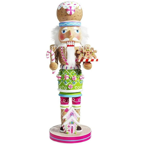 Kurt Adler Schiaccianoci Pan Di Zenzero Hollywood – 19,8 Cm, In Legno E Resina, Decorazione Natalizia Da Collezione