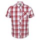 thumbnail image 1 of Regatta - Camisa Manga Corta estampado de Cuadros Deakin III para Hombre (Blanco/Rojo Dheli), 1 of 2