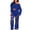 Blue, variant on Off the Shoulder Tops for Women Sexy Women’S Casual Fashion Sexy Hollow Out Solid Color Off Shoulder Ripped Top Trousers Pants Set Off Shoulder Long Sleeve Tops for Women