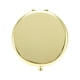 thumbnail image 1 of Ofertas únicas 1 Pc Espejo de maquillaje circular pequeño simple para mujeres para viajes vacaciones tono dorado metal espejo plateado, 1 of 1