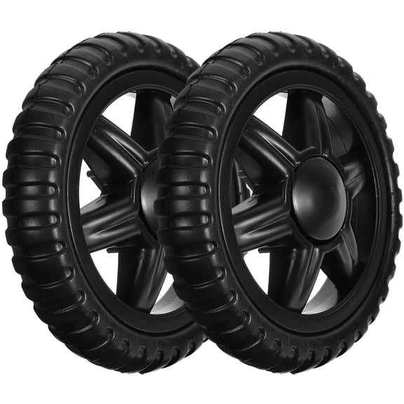 OFFIGAM 2-Pack Black Plastic Caster Wheels for Easy Storage, Smooth Rolling and
