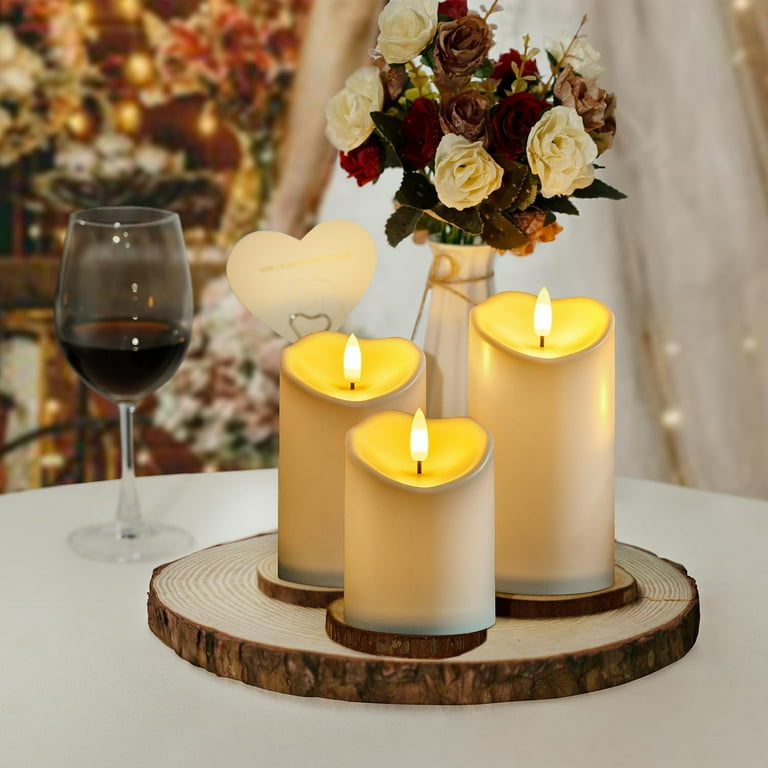Homemory Flameless Candles Waterproof Outdoor LED Set of 3 photo 4