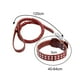 thumbnail image 3 of Collar para perro con cuerda de tracción de piel de vaca para entrenamiento de perros grandes y medianos. Cuello mediano marrón, 3 of 9