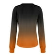 thumbnail image 5 of Women's V-Neck Gradient Long Sleeve Button Cuff Casual Pullover Sweater Soft Knit Ombre Top for Fall and Winter, 5 of 5