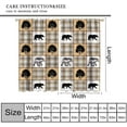 thumbnail image 3 of Bear Deer Curtains Country Forest Moose Stitching Vintage Farmhouse Cottage Bedroom Living Room Kitchen Curtains 52x84 Inch, 3 of 6