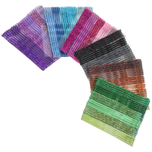Tineasur Glitter Hair Clips Assorted Color Metal Accessories Stylish and Durable 144Pcs